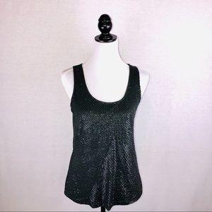 J. Crew black sequin tank top
